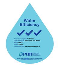 PUB approved water efficiency sticker