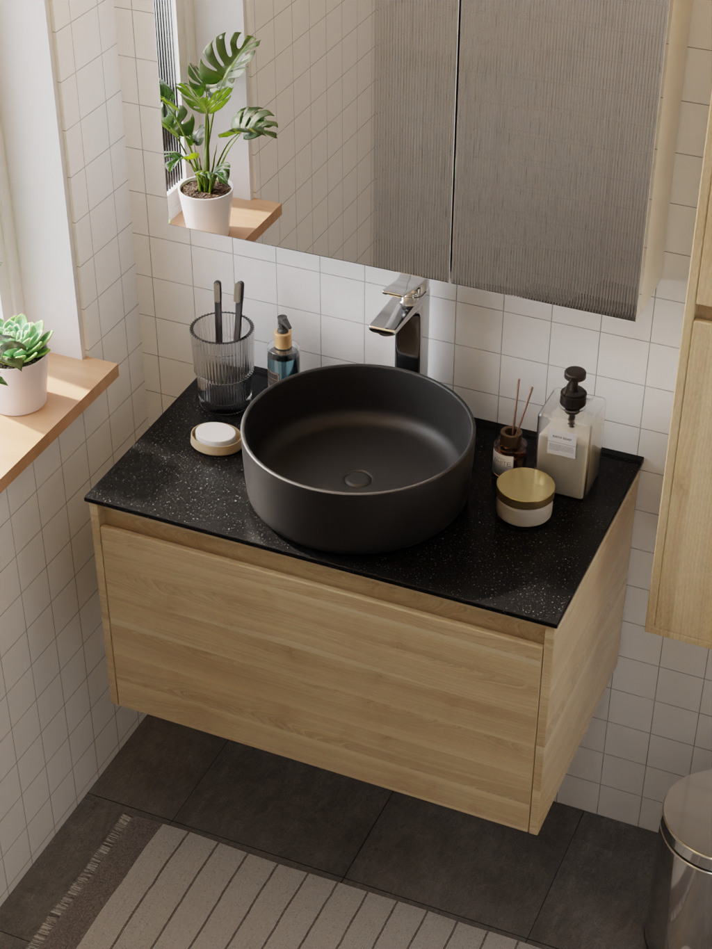HERA Ceramic Basin Matt Black