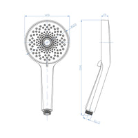 HERA Rainshower System with Single-lever Shower Mixer Set 8203 Matt Gold | Round Rain Shower Head