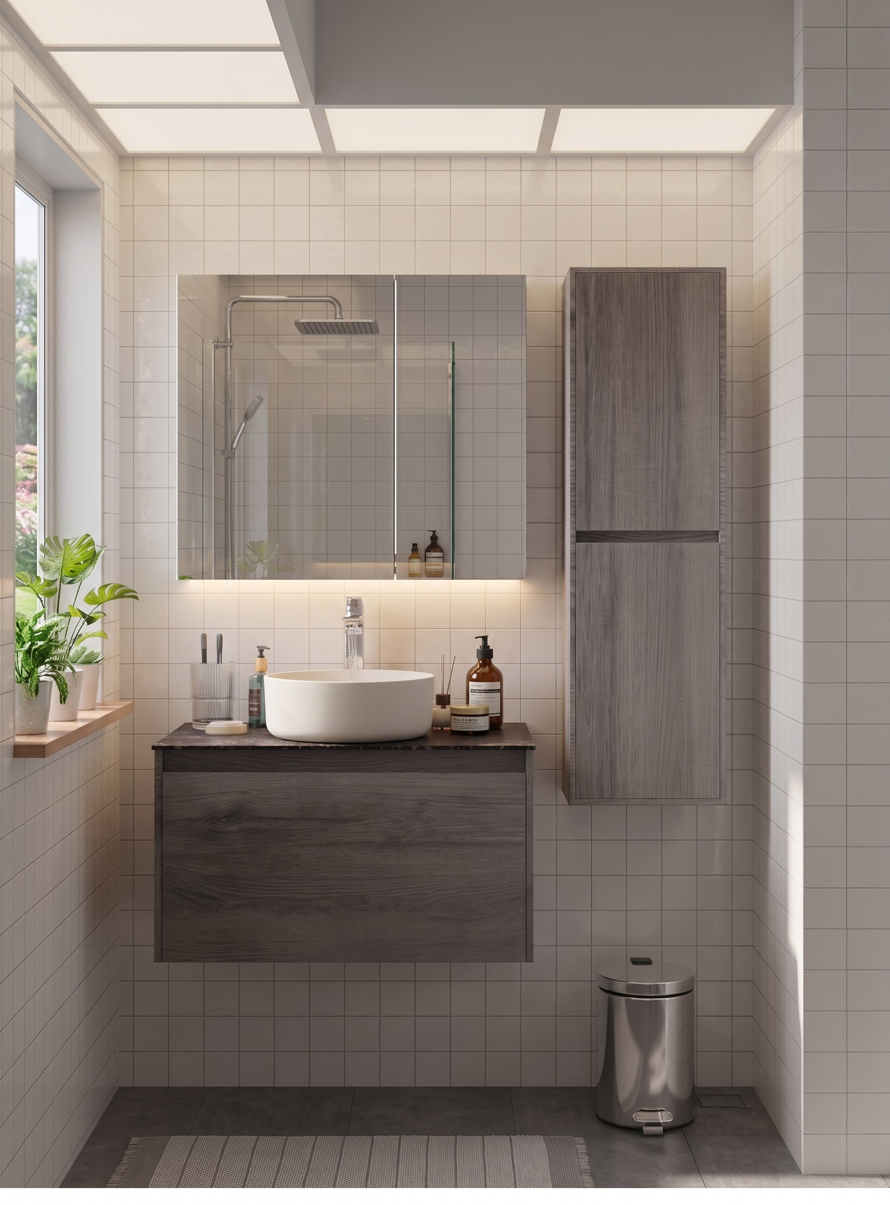 HERA Charcoal Ash Vanity Cabinet